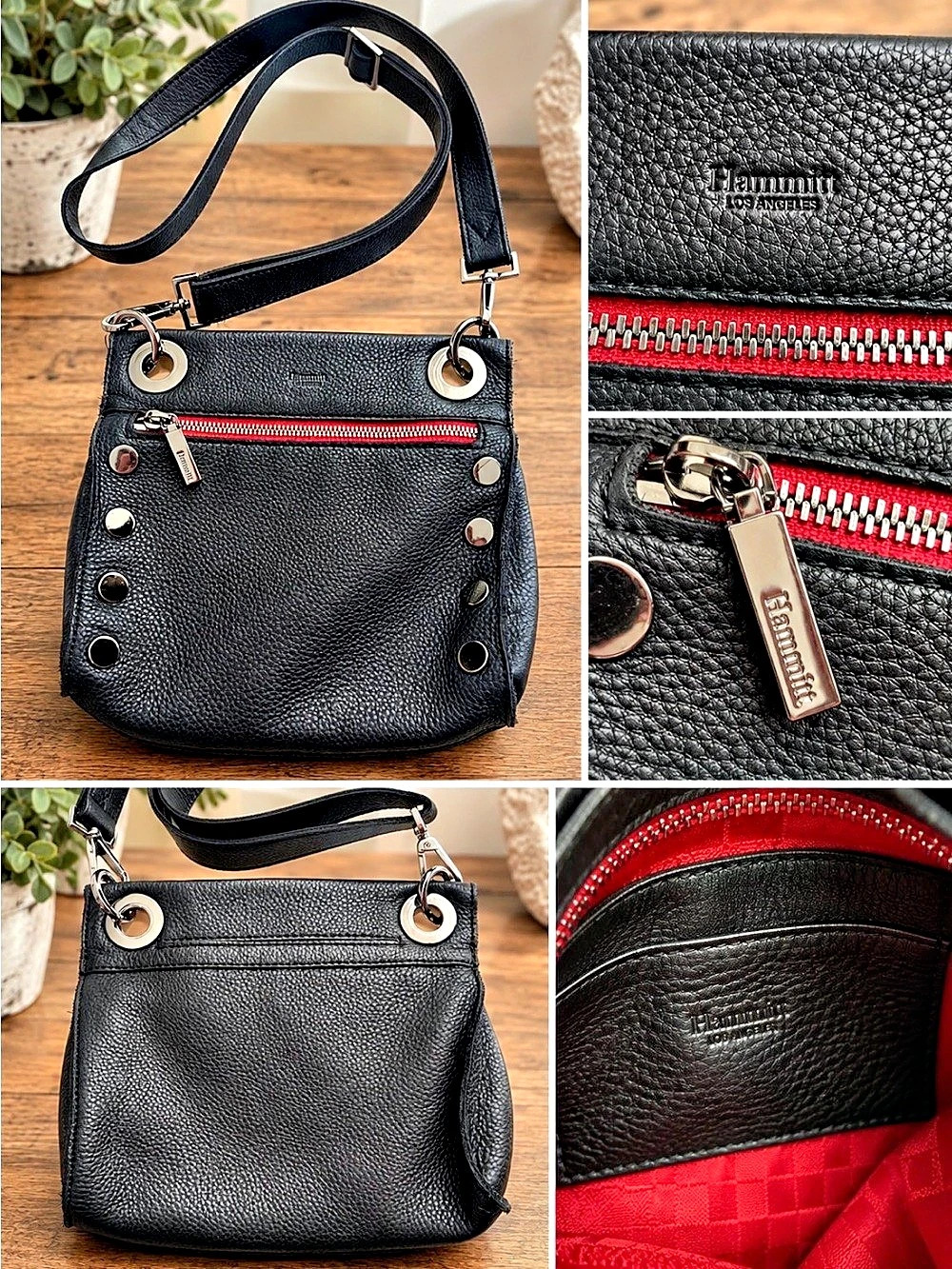 Hammitt Charles Crossbody Bag in Black & Red
